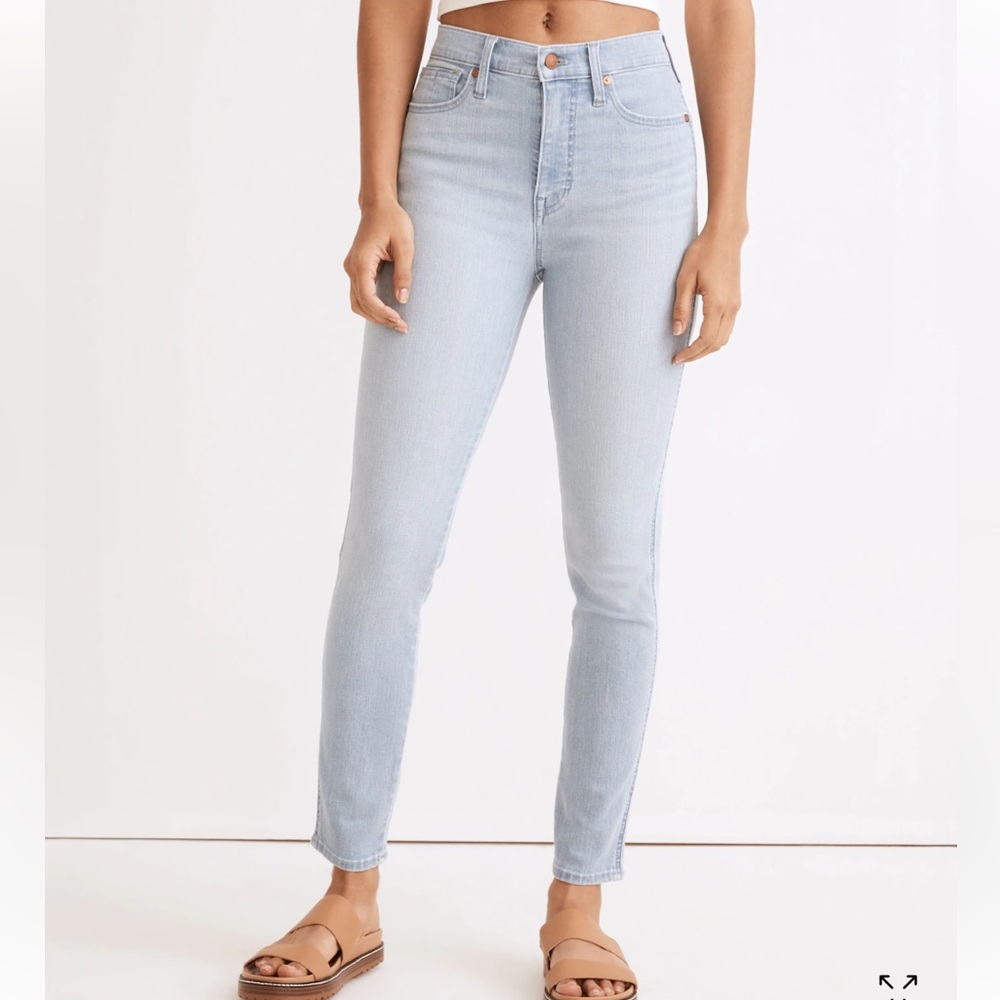 NWT Madewell 10" High-Rise Skinny Jeans in Longton Wash Light Blue Women's Jeans